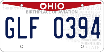 OH license plate GLF0394