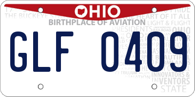OH license plate GLF0409