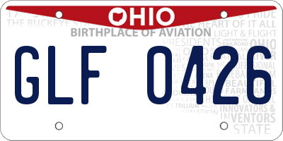 OH license plate GLF0426