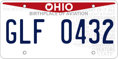 OH license plate GLF0432