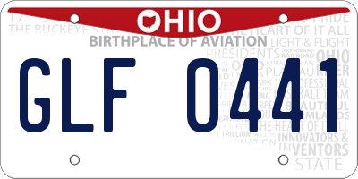 OH license plate GLF0441