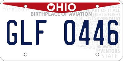 OH license plate GLF0446