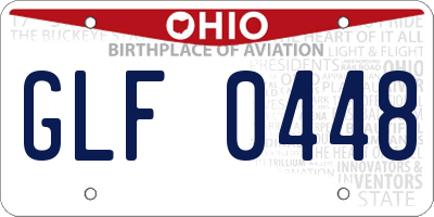 OH license plate GLF0448