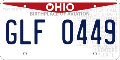 OH license plate GLF0449