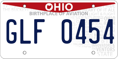 OH license plate GLF0454