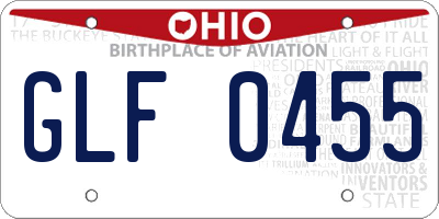 OH license plate GLF0455