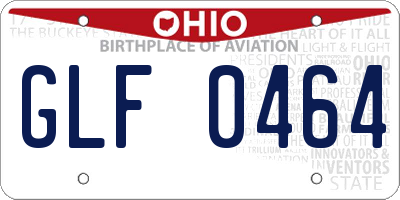 OH license plate GLF0464