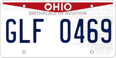OH license plate GLF0469
