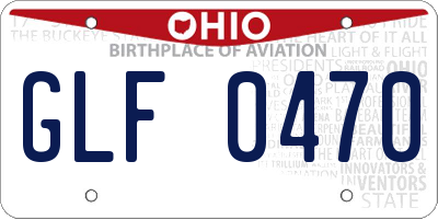 OH license plate GLF0470