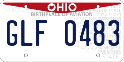 OH license plate GLF0483
