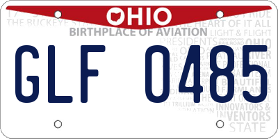 OH license plate GLF0485