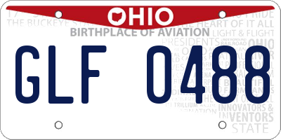 OH license plate GLF0488
