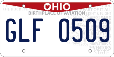 OH license plate GLF0509