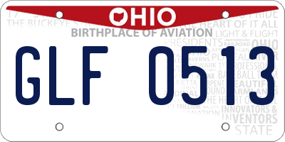 OH license plate GLF0513