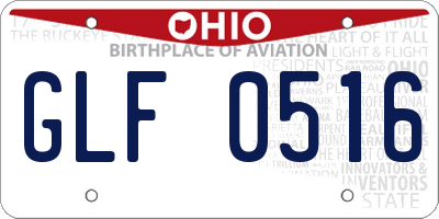 OH license plate GLF0516