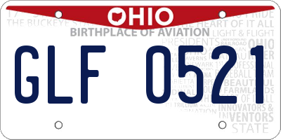 OH license plate GLF0521