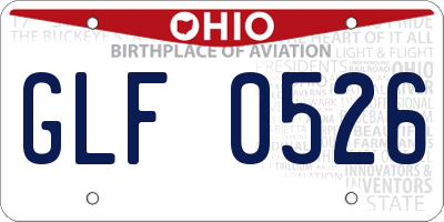 OH license plate GLF0526