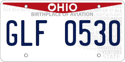OH license plate GLF0530