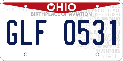 OH license plate GLF0531