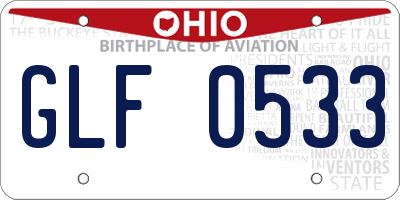 OH license plate GLF0533