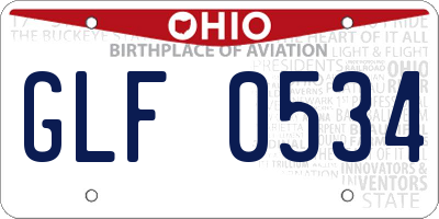 OH license plate GLF0534