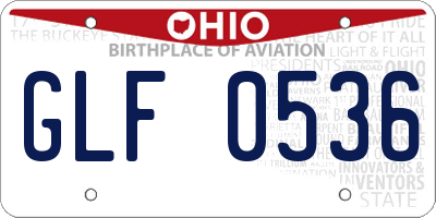 OH license plate GLF0536
