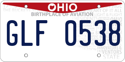 OH license plate GLF0538
