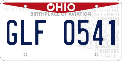 OH license plate GLF0541