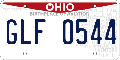 OH license plate GLF0544