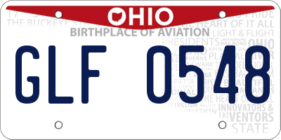 OH license plate GLF0548