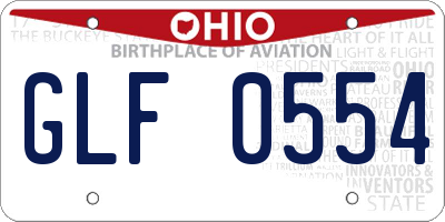 OH license plate GLF0554