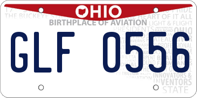 OH license plate GLF0556