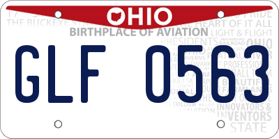 OH license plate GLF0563