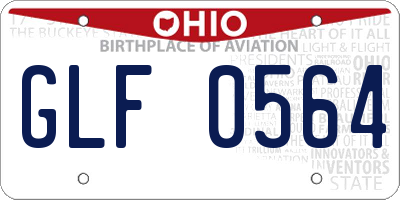 OH license plate GLF0564