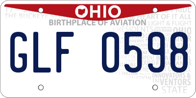 OH license plate GLF0598