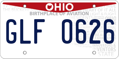 OH license plate GLF0626