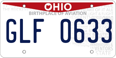 OH license plate GLF0633