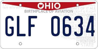 OH license plate GLF0634