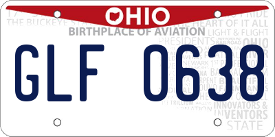OH license plate GLF0638