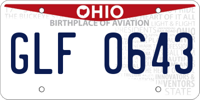 OH license plate GLF0643