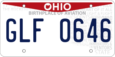 OH license plate GLF0646