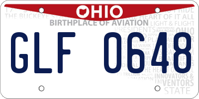 OH license plate GLF0648