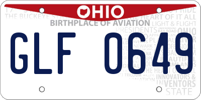 OH license plate GLF0649