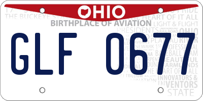 OH license plate GLF0677