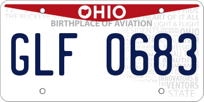 OH license plate GLF0683