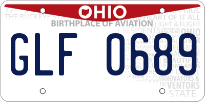 OH license plate GLF0689