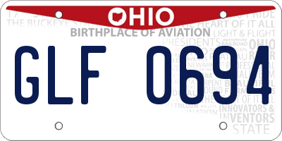 OH license plate GLF0694