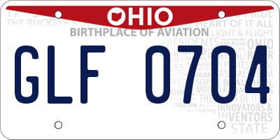 OH license plate GLF0704