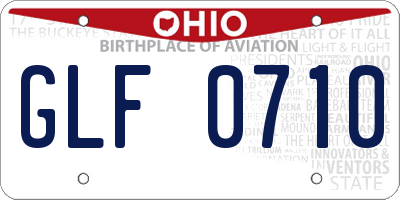 OH license plate GLF0710