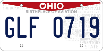 OH license plate GLF0719